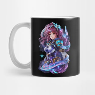 Cosmic Serenade: AI Anime Characters in Andromeda Mug